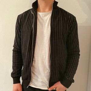 Pinstripe Black Jacket
